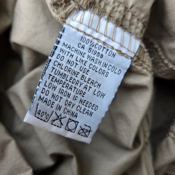 Y2K Cargo Skirt Size S Khaki Green Midi Below Knee Harajuku Grunge Fairy Cotton - Picture 8 of 8